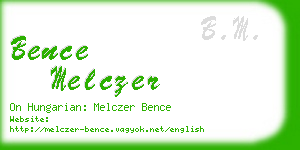 bence melczer business card